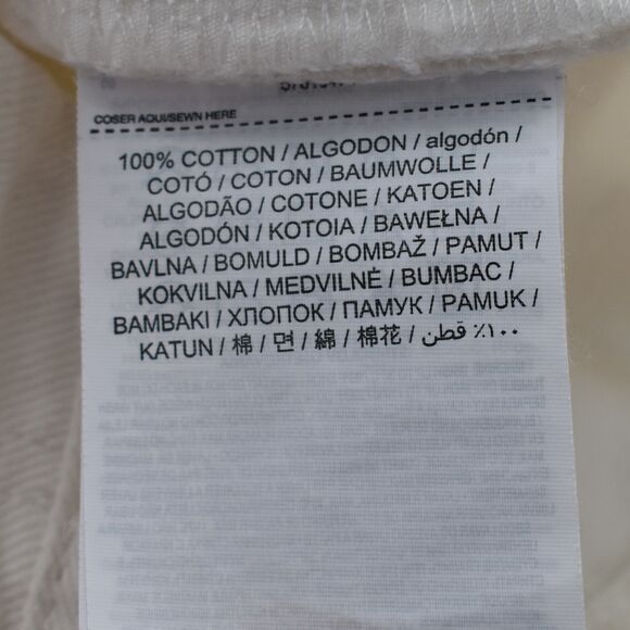 MNG Jeans Nordstrom Mid Rise Button Fly Straight Leg White Denim Jeans Size 2 - Picture 8 of 10